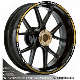 RIM WHEEL STICKERS DECALS SPORT WHITE GOLD FOR KAWASAKI KLZ VERSYS 1000