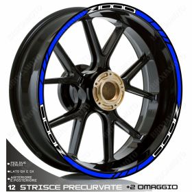 RIM WHEEL STICKERS DECALS SPORT WHITE BLUE FOR KAWASAKI Z ABS 1000