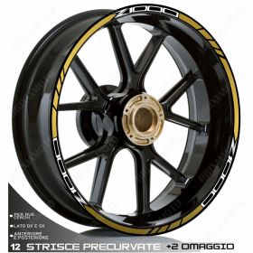 PROFILI ADESIVI RUOTA SPORT BIANCO ORO PER