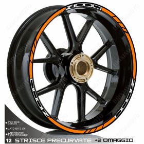 MOTORRAD FELGENAUFKLEBER IRIDEA DESIGN -WHE-KAW-Z10-SPO-WH-OR