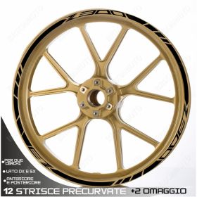 ENSEMBLE ADHESIFS ROUE SPORT NOIR POUR KAWASAKI Z ABS (ER300B) 300