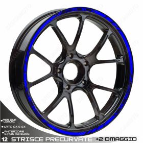 RIM WHEEL STICKERS DECALS SPORT LINE BLUE FOR KAWASAKI Z ABS (ER300B) 300