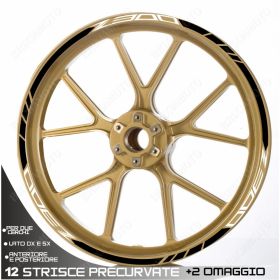 RIM WHEEL STICKERS SPORT WHITE BLACK FOR KAWASAKI Z ABS 300
