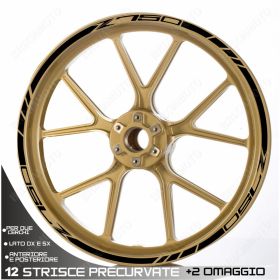 RIM WHEEL STICKERS DECALS SPORT LINE BLACK FOR KAWASAKI Z ABS 750