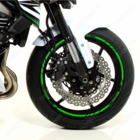 RIM WHEEL STICKERS DECALS SPORT LINE GREEN FOR KAWASAKI Z ABS 750