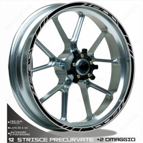 RIM WHEEL STICKERS DECALS SPORT LINE BLACK FOR KAWASAKI Z ADS 800