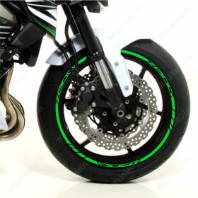 RIM WHEEL STICKERS DECALS SPORT LINE GREEN FOR KAWASAKI Z ADS 800