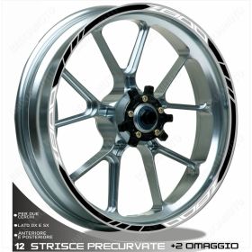 ENSEMBLE ADHESIFS ROUE SPORT BLANC NOIR POUR KAWASAKI Z ADS 800