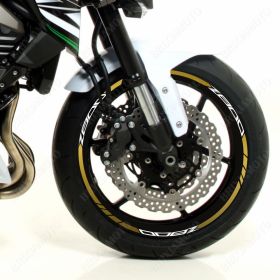 RIM WHEEL STICKERS DECALS SPORT WHITE GOLD FOR KAWASAKI Z ADS 800