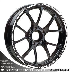 RIM WHEEL STICKERS DECALS SPORT LINE WHITE FOR KTM 690 ENDURO R RALLY RFR