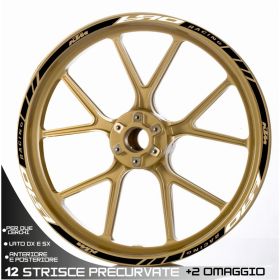 SET ADESIVI RUOTA SPORT BIANCO NERO PER