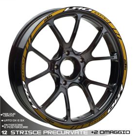 ENSEMBLE ADHESIFS ROUE SPORT BLANC OR POUR KTM 690 SMC SM DUKE