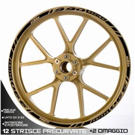 ENSEMBLE ADHESIFS ROUE SPORT NOIR POUR KTM 990 SUPERDUKE SM-T SUPERMOTO
