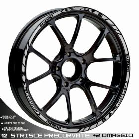 RIM WHEEL STICKERS DECALS SPORT SILVER SUZUKI GSR 600 750
