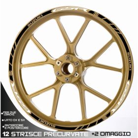 RIM WHEEL STICKERS DECALS SPORT LINE WHITE SUZUKI GSR 600 750