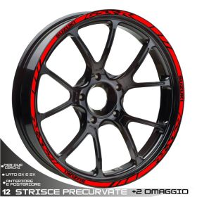 RIM WHEEL STICKERS DECALS SPORT LINE RED SUZUKI GSX R (L7) 1000