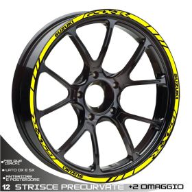 ENSEMBLE ADHESIFS ROUE SPORT JAUNE SUZUKI GSX R (L7) 1000