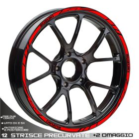 PROFILS ADHÉSIFS SPORT ROUE ROUGE SUZUKI 650 SV 1999-2008