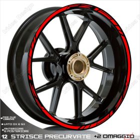 RIM WHEEL STICKERS DECALS SPORT LINE RED FOR YAMAHA FZ1-N/NA 1000