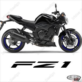 RIM WHEEL STICKERS DECALS SPORT WHITE BLUE FOR YAMAHA FZ1-N/NA 1000