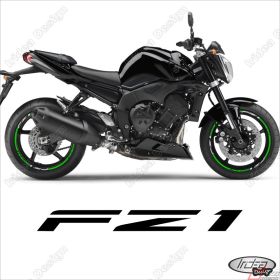 ENSEMBLE ADHESIFS ROUE SPORT BLANC VERT POUR YAMAHA FZ1-N/NA 1000