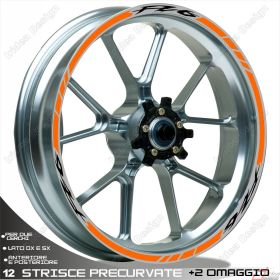 RIM WHEEL STICKERS DECALS SPORT LINE BLACK FOR YAMAHA FZ6 N,NS,S2 600