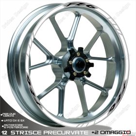 RIM WHEEL STICKERS DECALS SPORT LINE BLACK FOR YAMAHA FZ6 N,NS,S2 600
