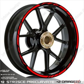 RIM WHEEL STICKERS DECALS SPORT LINE RED FOR YAMAHA FZ6 N,NS,S2 600