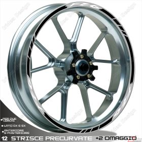 RIM WHEEL STICKERS DECALS SPORT LINE WHITE FOR YAMAHA FZ6 N,NS,S2 600