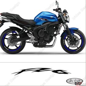 RIM WHEEL STICKERS DECALS SPORT WHITE BLUE FOR YAMAHA FZ6 N,NS,S2 600