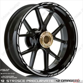 RIM WHEEL STICKERS SPORT WHITE SILVER FOR YAMAHA FZ6 N,NS,S2 600