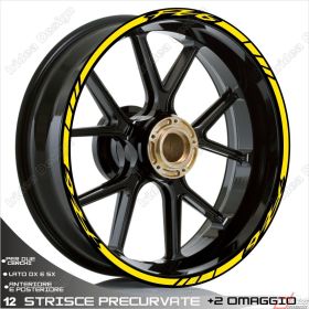 RIM WHEEL STICKERS DECALS SPORT YELLOW FOR YAMAHA FZ6 N,NS,S2 600