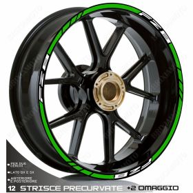 ENSEMBLE ADHESIFS ROUE SPORT BLANC VERT POUR FZ8 FAZER 8 800 NAKED