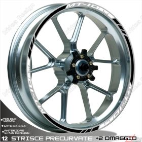 SET ADESIVI RUOTA SPORT BIANCO NERO PER