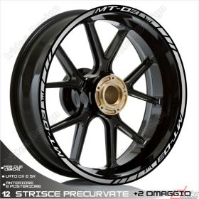 RIM WHEEL STICKERS DECALS SPORT SILVER FOR 321 MT-03