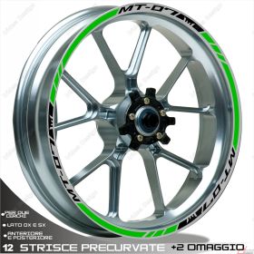 PROFILI ADESIVI RUOTA SPORT NERO VERDE PER
