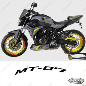 RIM WHEEL STICKERS DECALS SPORT BLACK RED FOR YAMAHA MT07 700