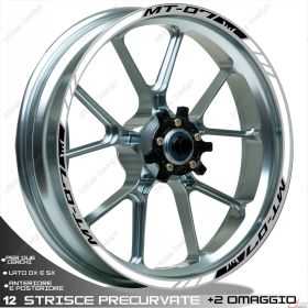 RIM WHEEL STICKERS DECALS SPORT LINE BLACK FOR 700 MT-07