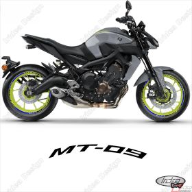 RIM WHEEL STICKERS DECALS SPORT BLACK BLUE FOR YAMAHA MT09 850