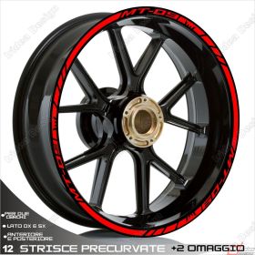 RIM WHEEL STICKERS DECALS SPORT LINE RED FOR 850 MT-09