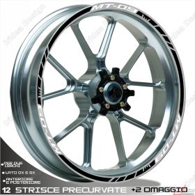SET ADESIVI RUOTA SPORT BIANCO NERO PER