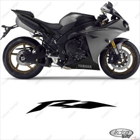 RIM WHEEL STICKERS DECALS SPORT LINE BLACK FOR YAMAHA YZF R1 1000