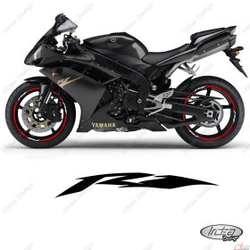 RIM WHEEL STICKERS DECALS SPORT WHITE RED FOR YAMAHA YZF R1 1000