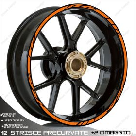RIM WHEEL STICKERS DECALS SPORT ORANGE FOR YAMAHA YZF R6 600