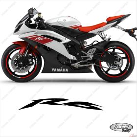 RIM WHEEL STICKERS DECALS SPORT WHITE RED FOR YAMAHA YZF R6 600