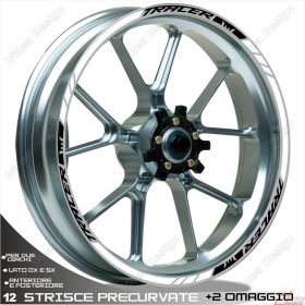 SET ADESIVI RUOTA SPORT NERO BIANCO PER