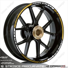 RIM WHEEL STICKERS DECALS SPORT LINE WHITE FOR TRACER 850 700