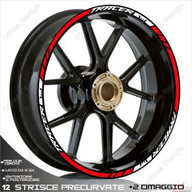 RIM WHEEL STICKERS DECALS SPORT WHITE RED FOR TRACER 850 700