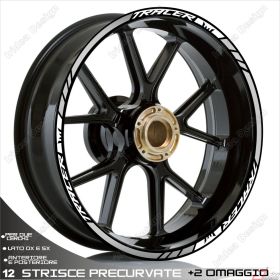RIM WHEEL STICKERS DECALS SPORT LINE WHITE FOR TRACER 850 700
