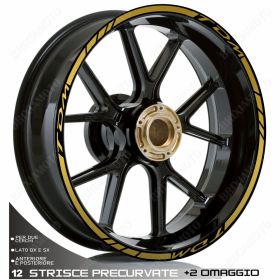 RIM WHEEL STICKERS DECALS SPORT LINE GOLD FOR TDM 850 900